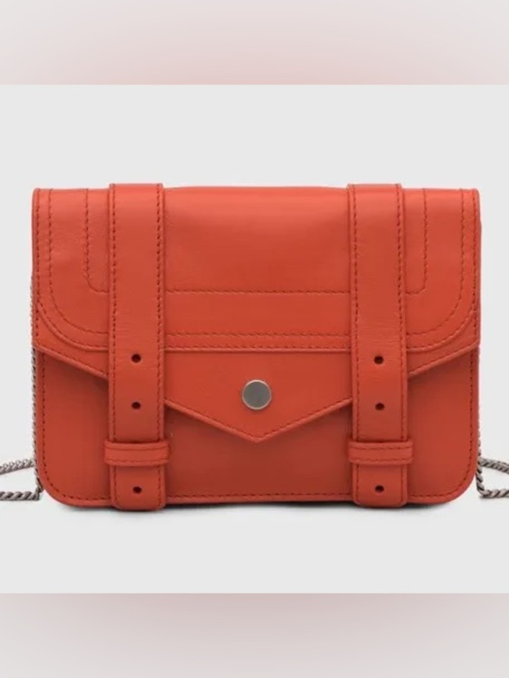 Proenza Schouler PS1 Chain Wallet Deep Coral
